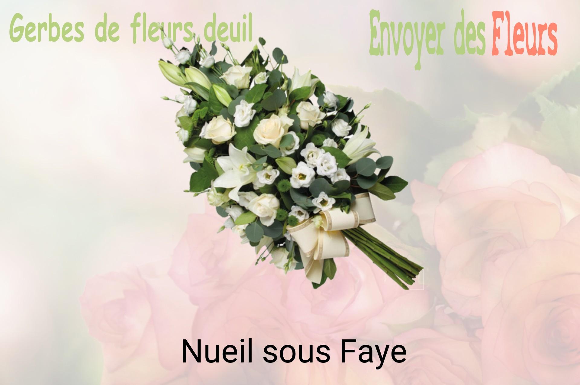 Gerbe de fleurs de deuil livrée à Nueil-sous-Faye